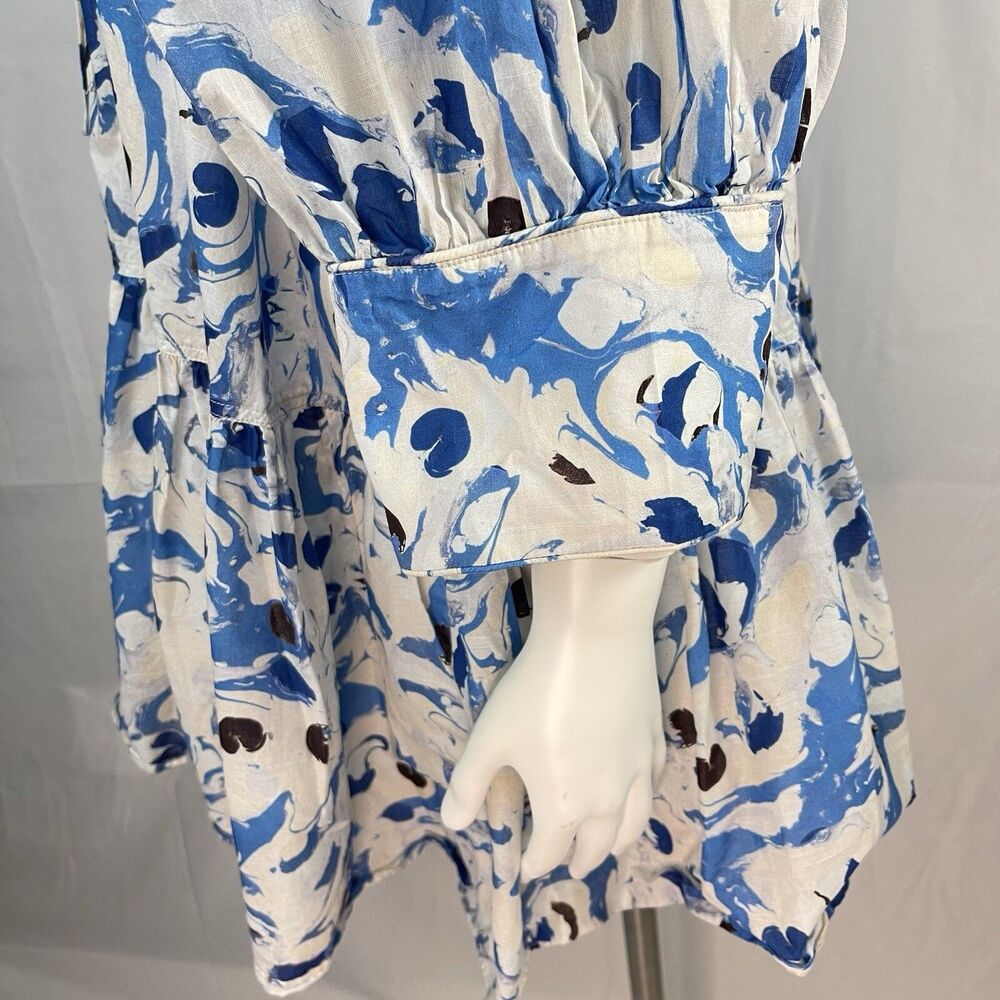 H&M Conscious Exclusive Organic Cotton Babydoll Dress Ruffles XS Resort Summer - Picture 8 of 16